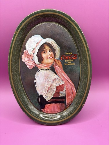 1973 Replica Vintage Coca-Cola Miniature Oval Betty Girl Tray