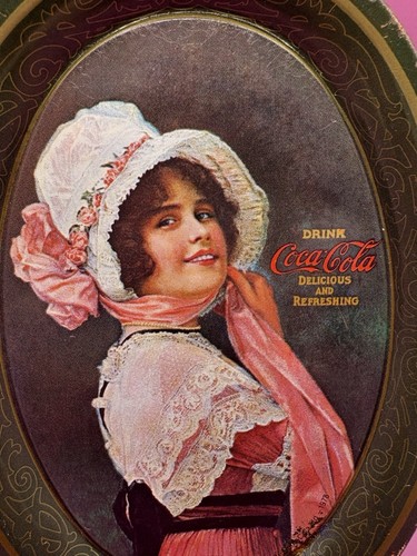 1973 Replica Vintage Coca-Cola Miniature Oval Betty Girl Tray - photo 2