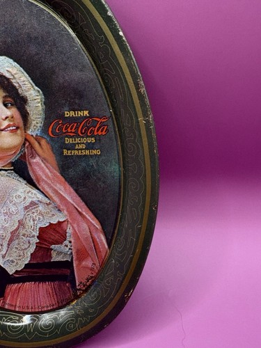1973 Replica Vintage Coca-Cola Miniature Oval Betty Girl Tray - photo 3