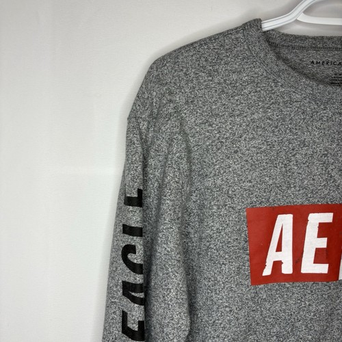 American Eagle Men’s Long Sleeve 100% Cotton Crew Neck Shirt - photo 3
