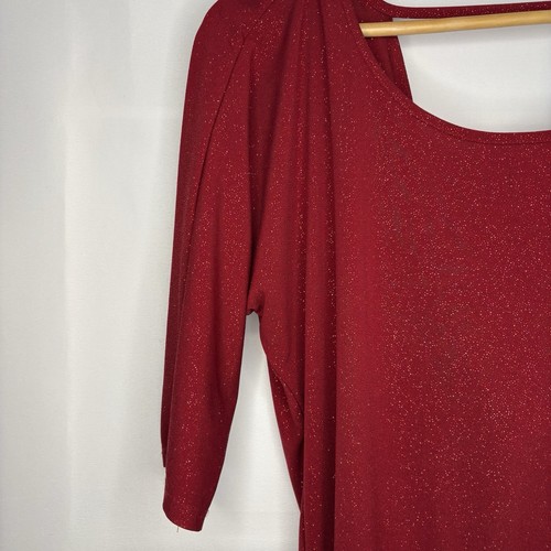 NWT Vintage Y2K Eclipse Women’s Red Sparkle Open Back Top S - photo 4