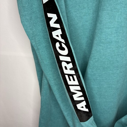 American Eagle Men’s Long Sleeve Crew Neck Shirt Teal Med - photo 3