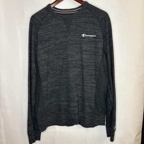 Men’s Champion Dark Grey Long Sleeve Crew Neck Sweatshirt