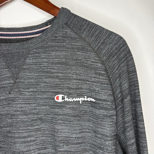 Men’s Champion Dark Grey Long Sleeve Crew Neck Sweatshirt - photo 4