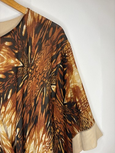 Bebe Women’s Y2K Animal Print Blouse Size Medium - photo 4