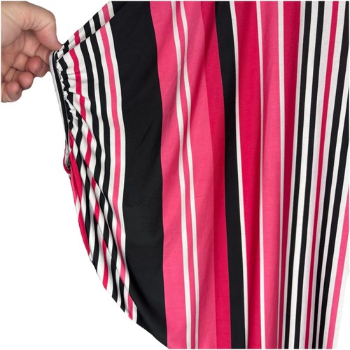 VINTAGE Y2K SUZY SHIER WOMENS PINK BLACK WHITE STRIPE TUNIC L - photo 3