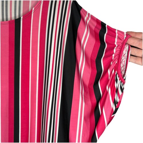 VINTAGE Y2K SUZY SHIER WOMENS PINK BLACK WHITE STRIPE TUNIC L - photo 5