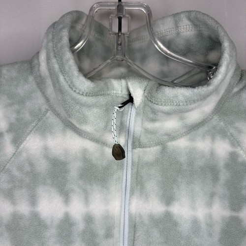 EDDIE BAUER WOMENS 1/4 Zip Fleece Pullover Mint Green & White - photo 3