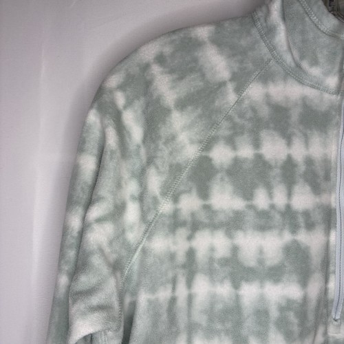EDDIE BAUER WOMENS 1/4 Zip Fleece Pullover Mint Green & White - photo 4