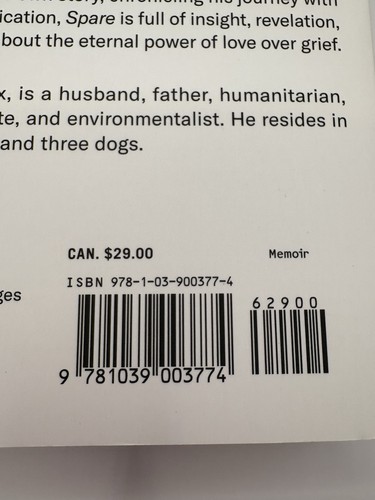 Prince Harry Spare 2023 Paperback Canada Edition - photo 3