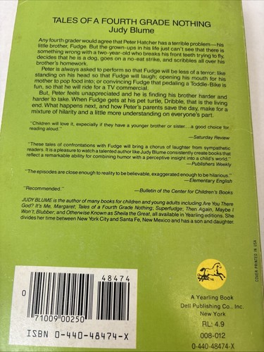 VINTAGE JUDY BLUME YOUNG ADULT BOOK Tales Of A Fourth Grade Noth - photo 2