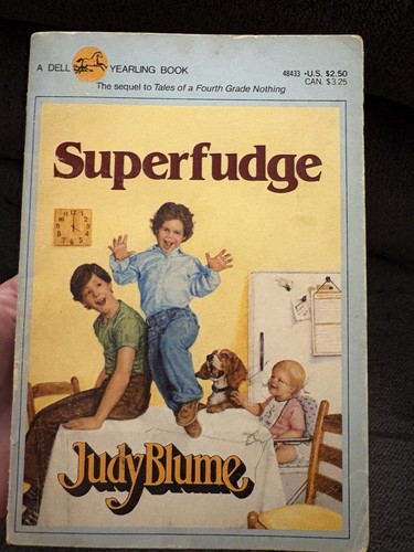 VINTAGE JUDY BLUME YOUNG ADULT BOOK Superfudge, 1983 Print