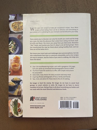 Eat Clean Cookbook By Tosca Reno 2009 Hardcover - photo 2