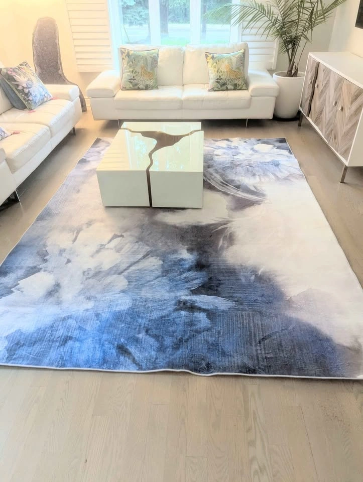 Brand new rug 7ft 7in x 10ft 5in, blue gray off-white - photo 4