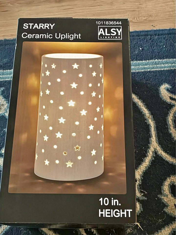 Alsy 10 in. White Indoor Ceramic Up-light
