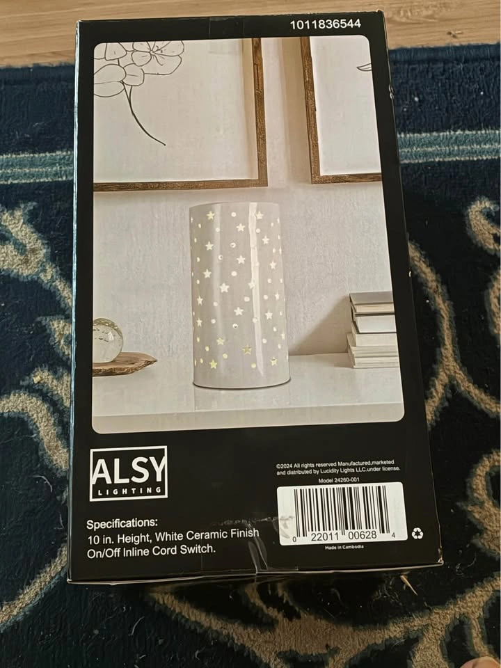 Alsy 10 in. White Indoor Ceramic Up-light - photo 2