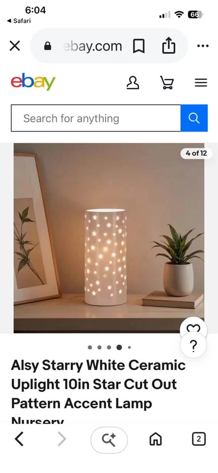 Alsy 10 in. White Indoor Ceramic Up-light - photo 5