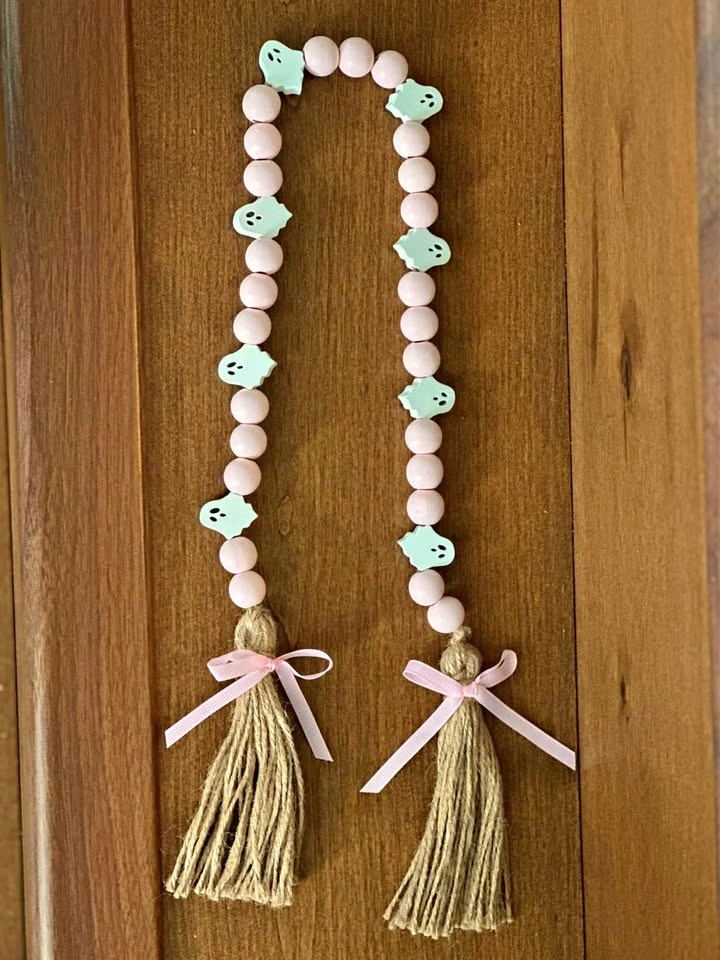 Pink Ghost Beaded Garland