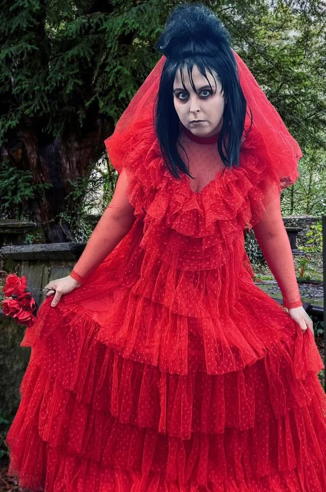 Lydia Beetlejuice Costume + Book & Wig - photo 4