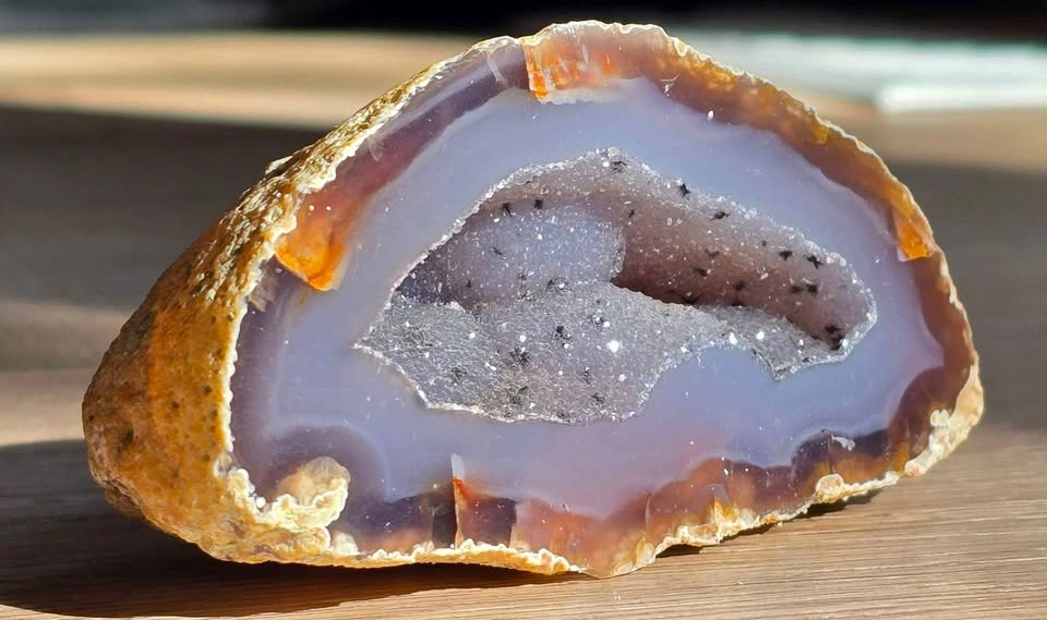 Natural Agate Geode Pair - photo 4
