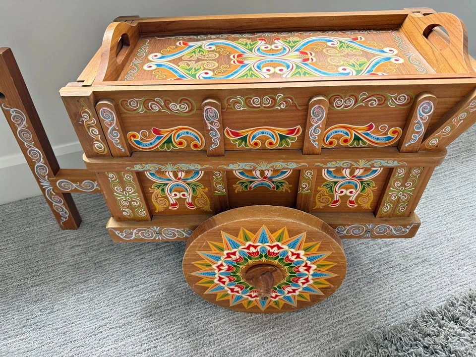 Costa Rican oxcart wheels and serving tray