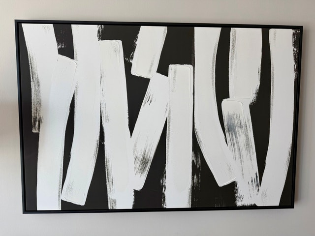 Wall Art - Painting – Black & White Abstract Canvas Art