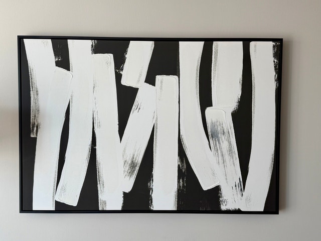Wall Art - Painting – Black & White Abstract Canvas Art - photo 2