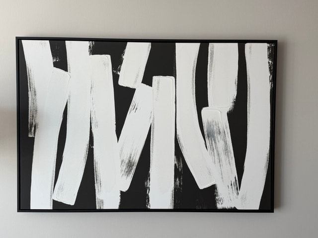 Wall Art - Painting – Black & White Abstract Canvas Art - photo 3