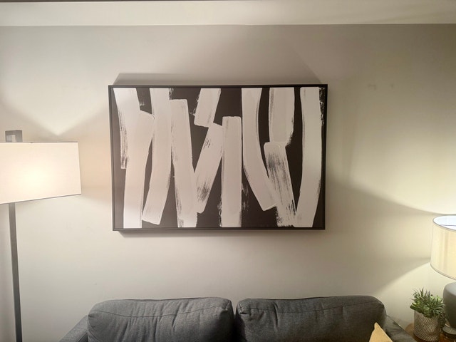 Wall Art - Painting – Black & White Abstract Canvas Art - photo 4