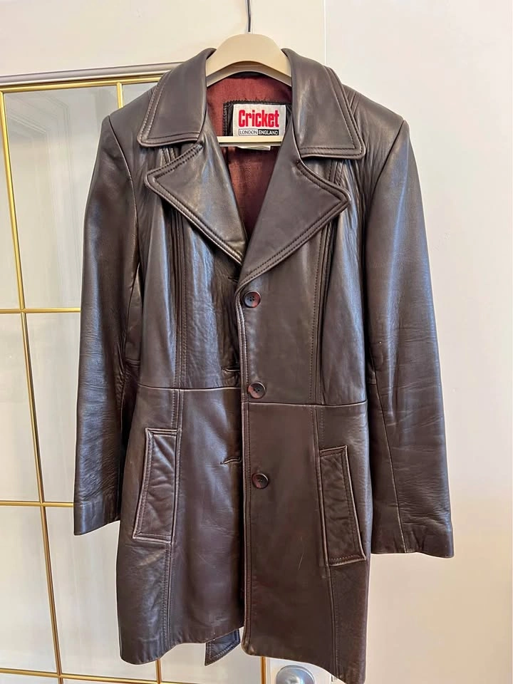 Leather trench coat women