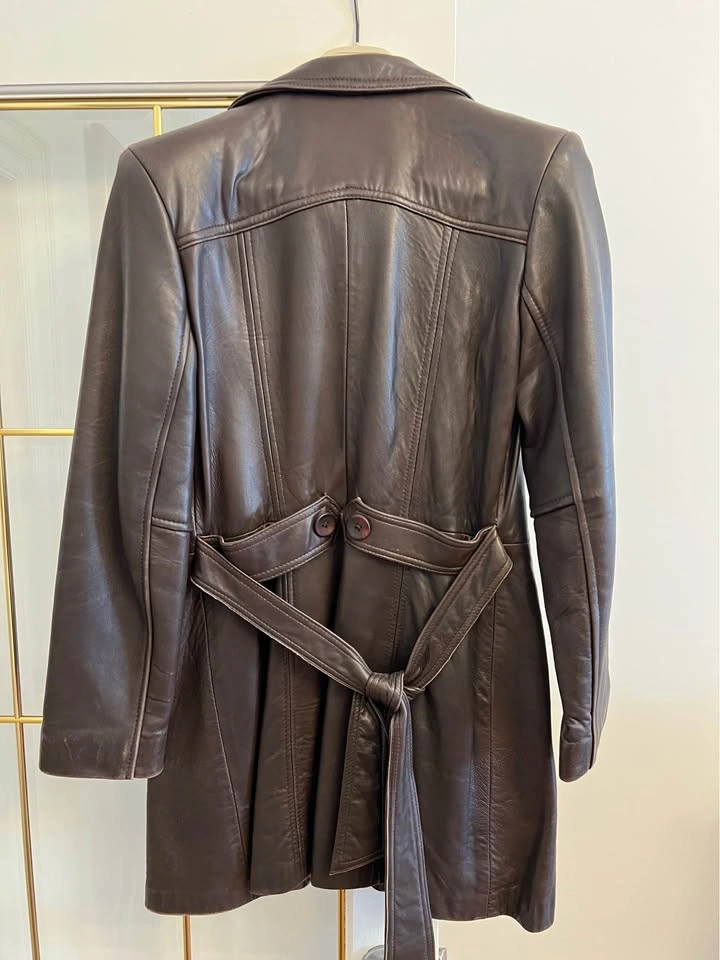 Leather trench coat women - photo 2