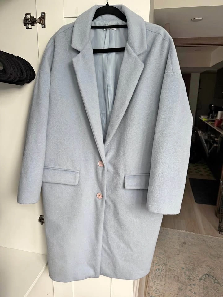 Womens Blue Wool Peacoat Jacket- XS / S