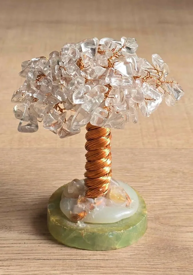 Clear Quartz Crystal Copper Wire Tree - photo 3