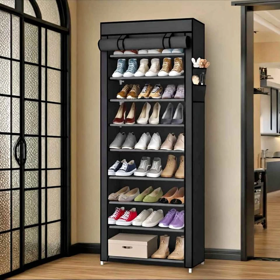 Brand New In Box 9-Tier Portable Shoe Rack with Cover