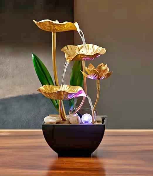 Brand New In Box Lotus Leaf Tabletop Water Fountain
