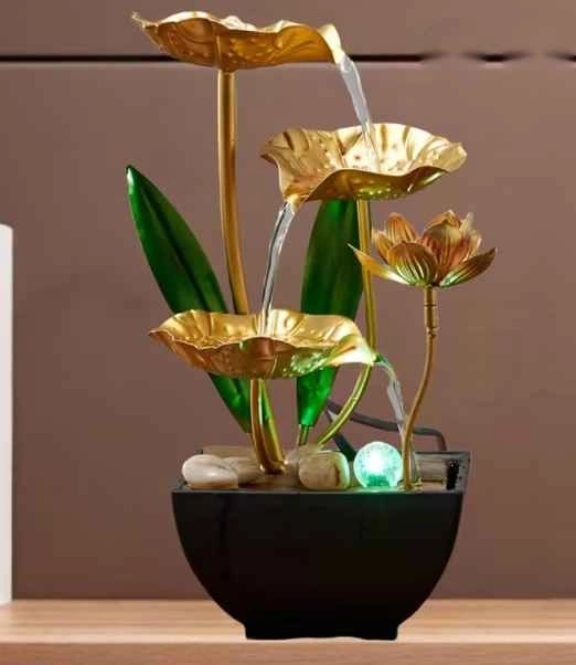 Brand New In Box Lotus Leaf Tabletop Water Fountain - photo 3
