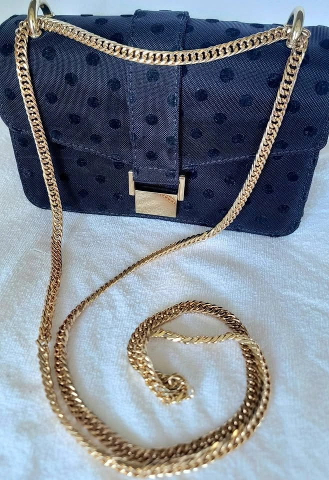 Zara Black Polka Dot Chain Bag – Gold Clasp Crossbody - photo 2