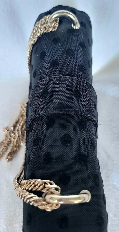 Zara Black Polka Dot Chain Bag – Gold Clasp Crossbody - photo 3