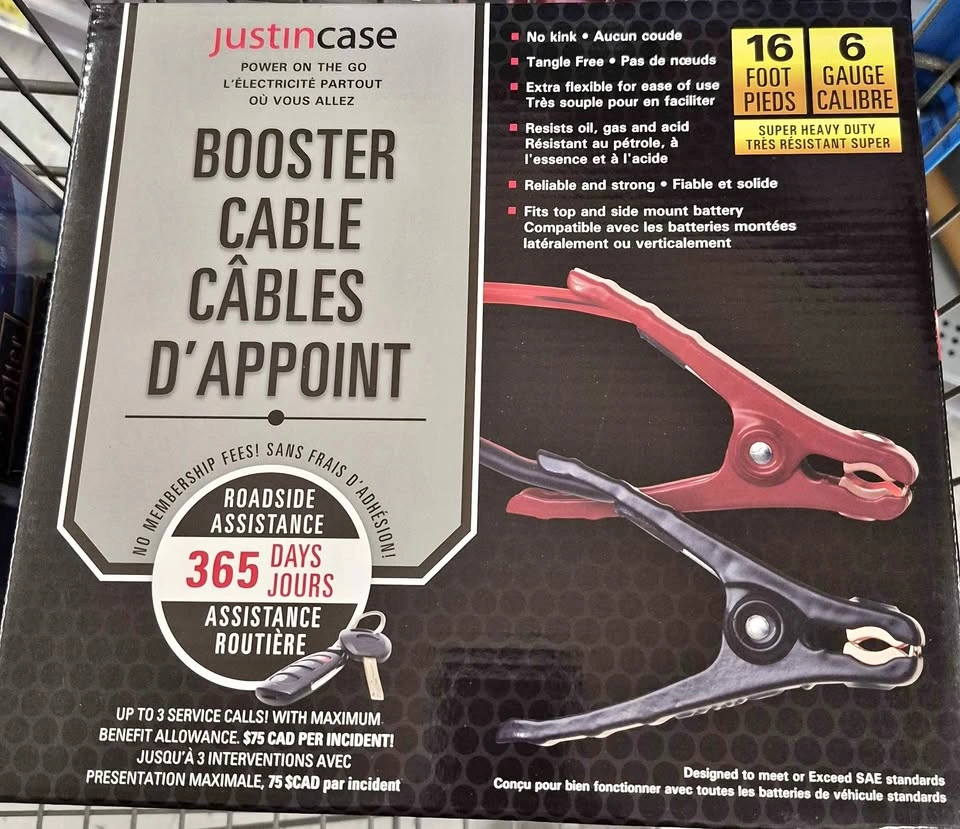 Brand New 16ft BOOSTER CAR JUMPER CABLES