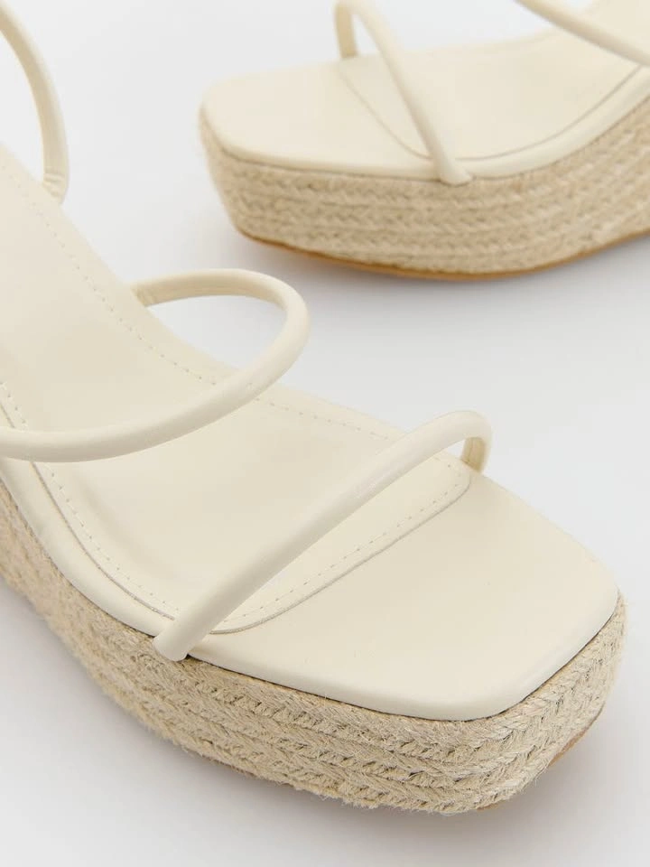 Zara Cream Espadrille Platform Wedge Sandals – Size 39 | Like - photo 2