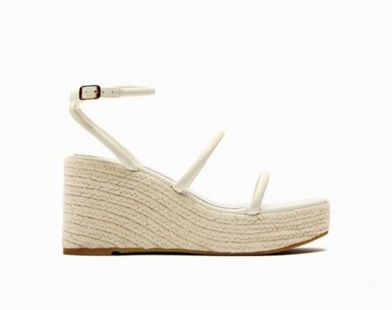 Zara Cream Espadrille Platform Wedge Sandals – Size 39 | Like - photo 3