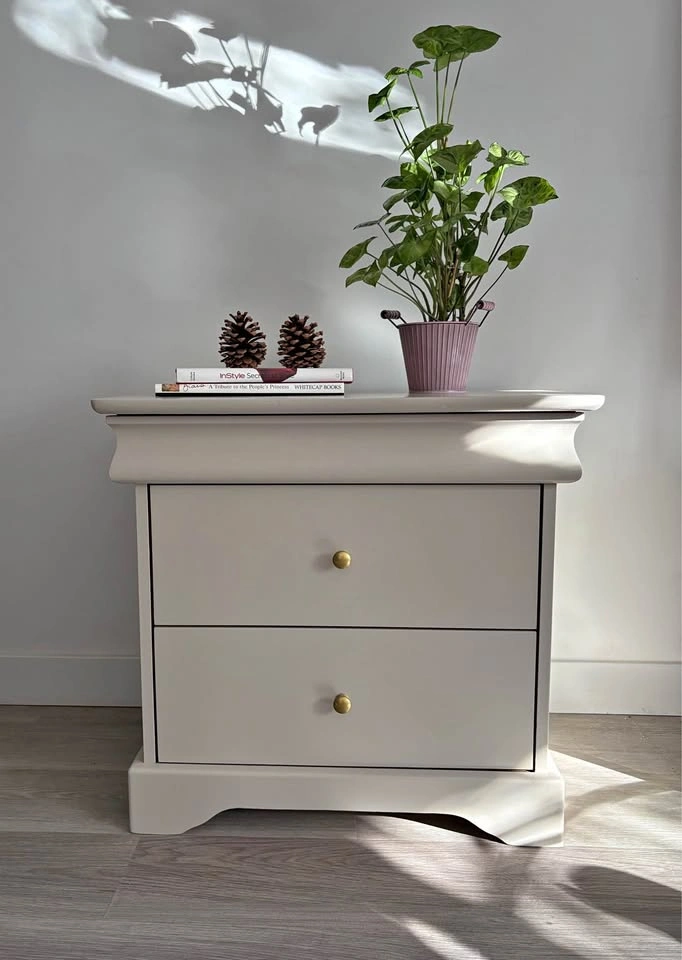 Refinished Nightstand - Solid Wood with Hidden Drawer
