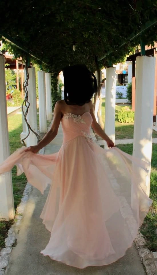 Strapless night gown- prom dress / bridesmaid dress