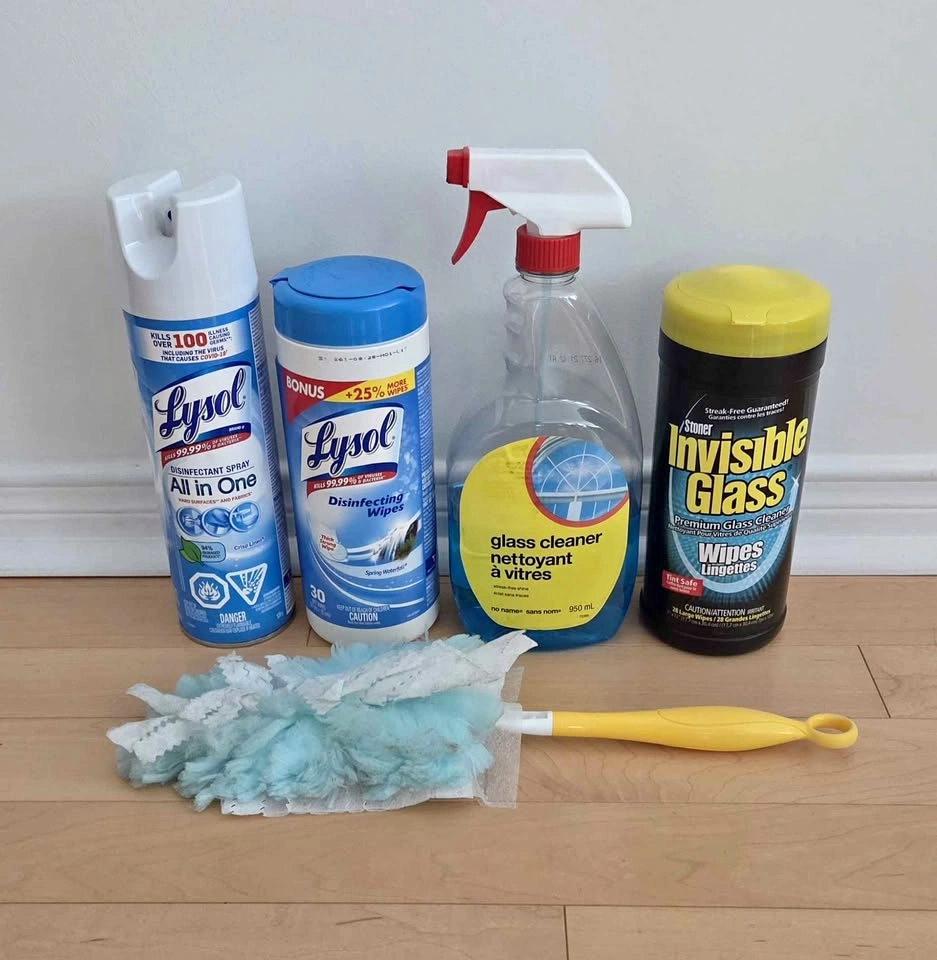 Home Cleaning Bundle - 5 products including Lysol, glass cleaner