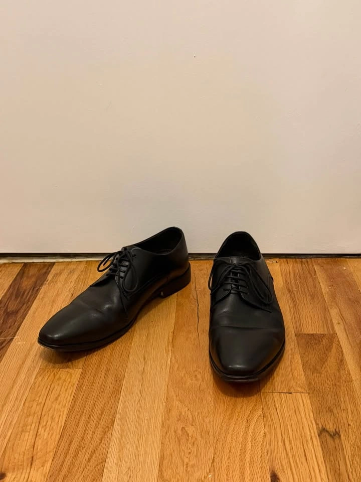 Hugo Boss Black Leather Derby Shoes Men’s Size 7.5 - photo 2