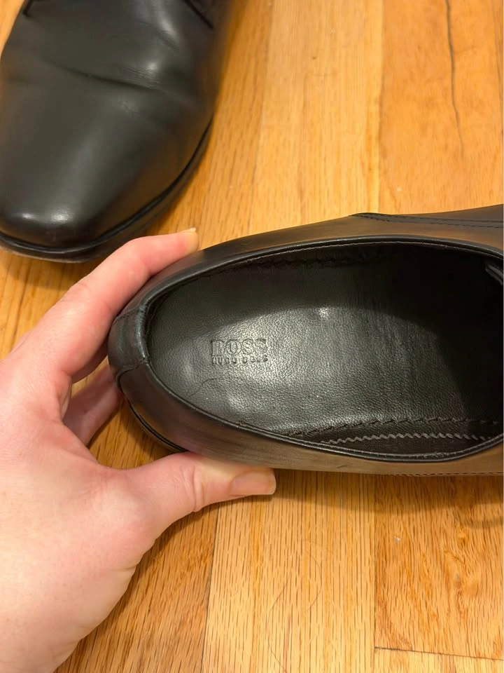 Hugo Boss Black Leather Derby Shoes Men’s Size 7.5 - photo 4