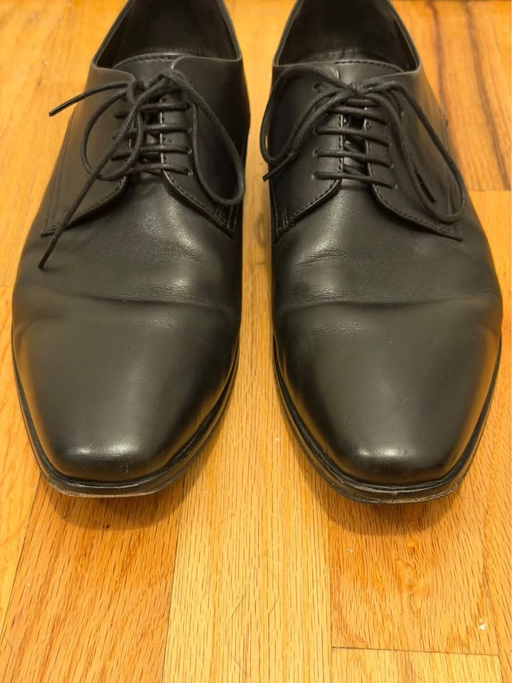 Hugo Boss Black Leather Derby Shoes Men’s Size 7.5 - photo 5