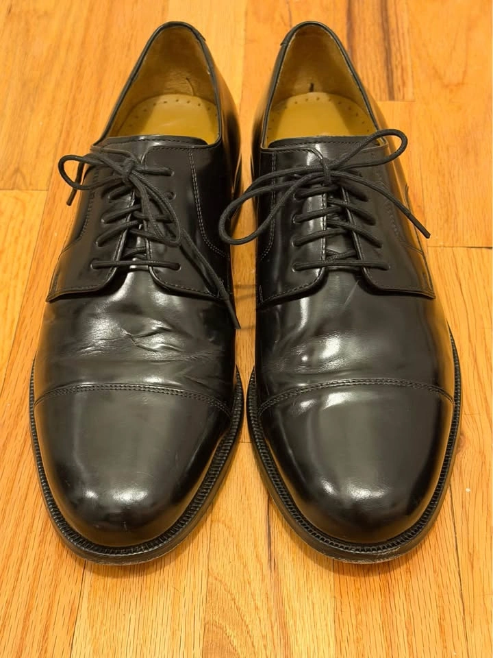 Cole Haan x Nike Air Black Leather Derby Shoes Men’s Size 9 Wide - photo 5