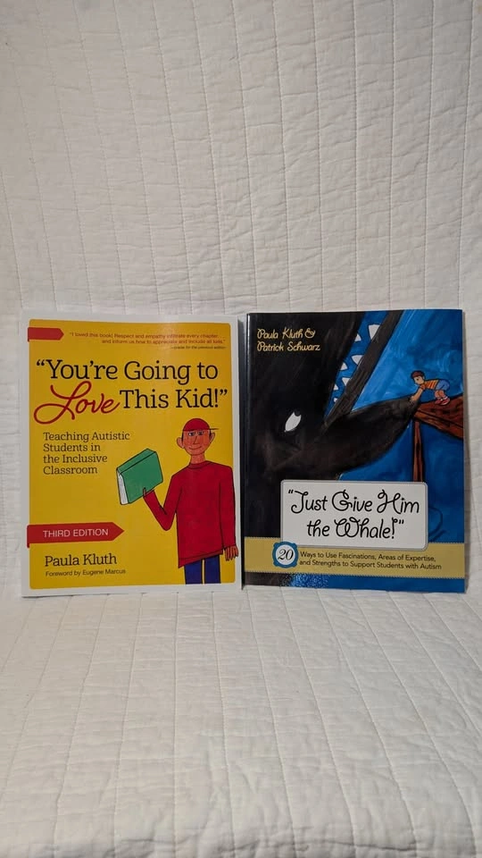 2x autism teaching aid books by Paula Kluth, PhD