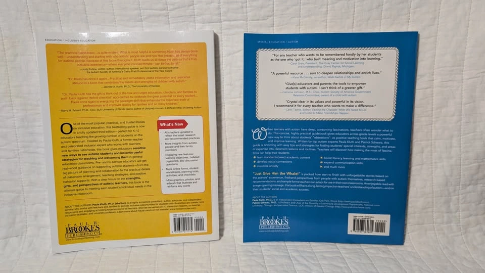 2x autism teaching aid books by Paula Kluth, PhD - photo 2